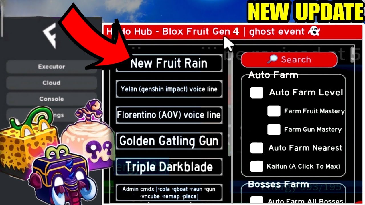 Blox Fruit Script Update 20 No Key AUTO FARM & FRUIT RAIN ! SARA HUB, RAID, EXECUTOR