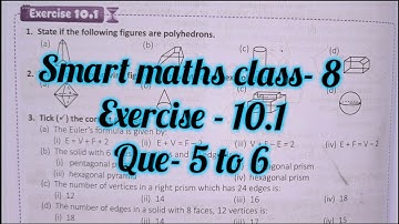 smart maths chapter 10 exercise 10.1| schand maths solutions class 8 ch-10 ex 10.1 | visualization
