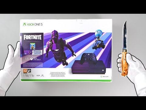 XBOX ONE "FORTNITE" SPECIAL EDITION! (Dark Vertex skin) Unboxing Battle Royale Console Outfit Bundle