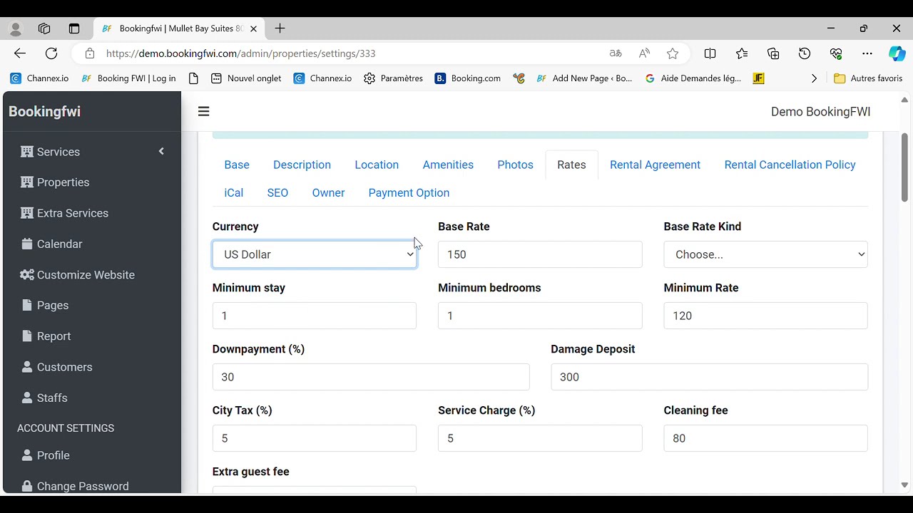 Advanced Booking System I BookingFWYsync Vacation Rental Software I Tutorial Guides . Custom prices