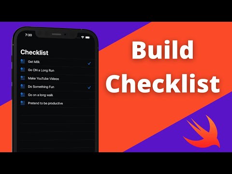 Swift: Build Checklist App (Xcode 12, 2021, Swift 5) - iOS Development