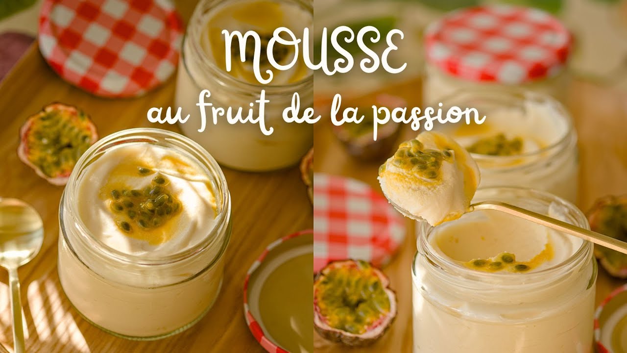 Mousse au fruit de la passion (sans oeufs)