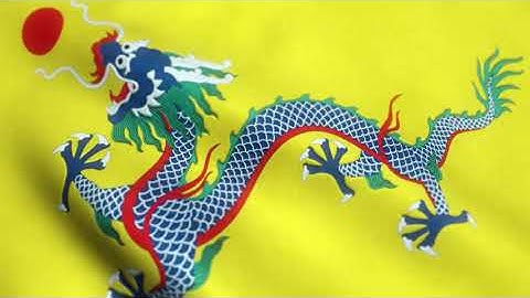 Flag of China (1889–1912) Animated Background Loop Animation