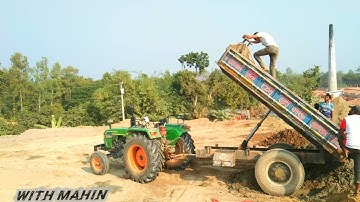 Digital unload facility of Tractor | part12 | Eicher 557 unload over rough hills through new system