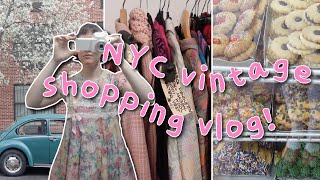 NYC/Brooklyn vintage spring shopping vlog 🌷 cute cafes & small shops 🎀 cobble hill & carroll gardens