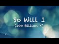 So Will I (100 Billion X) - Hillsong Worship (1 hour) (Lyrics)