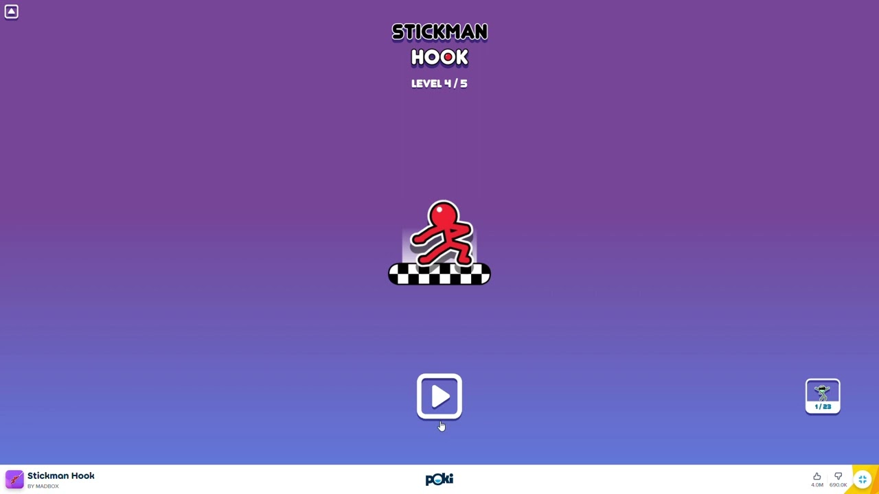 Stickman Hook, Play Stickman Hook directly in your browser on Poki now! No  need to download and install an app., By Poki