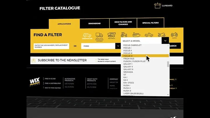 WIX Search Catalogue