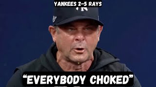 Aaron Boone GOES CRAZY after Game 2 loss - Post Game Interview - Yankees 2-5 Rays screenshot 5