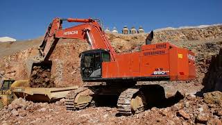 Hitachi ZX890-6 loading ADTs - Part 3 by Gilles Auriol - French construction machinery 11,089 views 1 year ago 9 minutes, 42 seconds