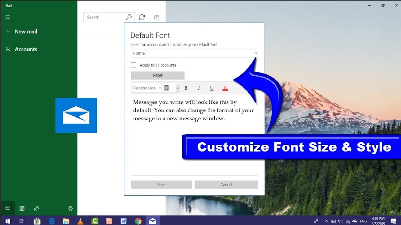 how to change default font windows 10 mail how to change default font windows 10 mail