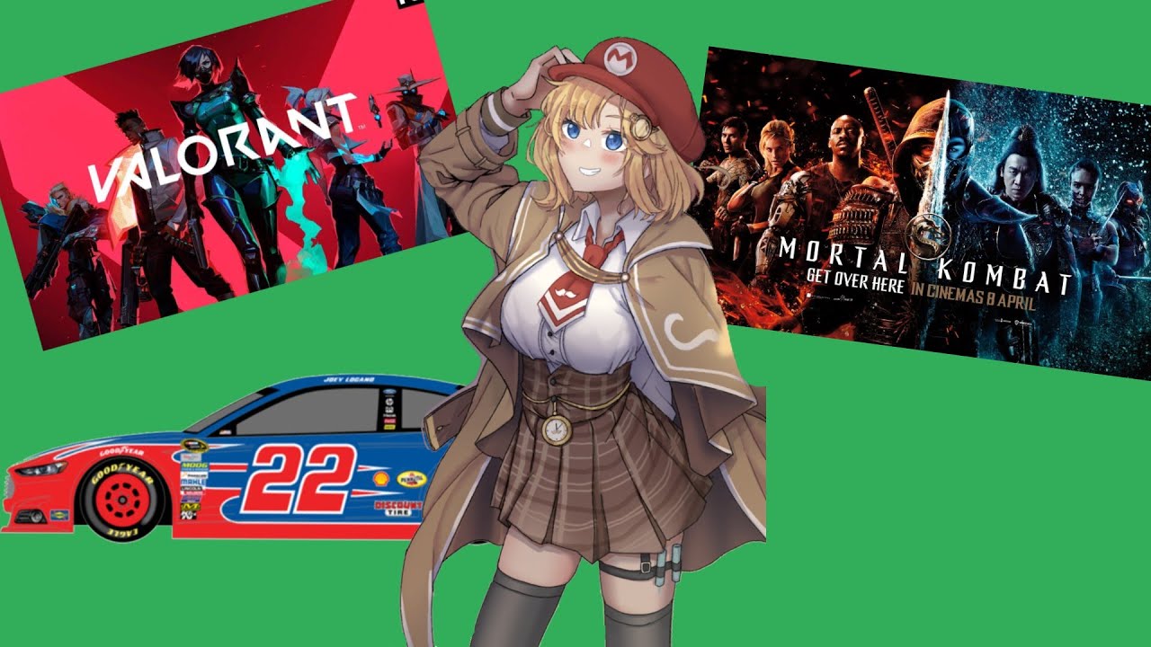 Amelia Watson + Valorant + Mortal Combat + Nascar