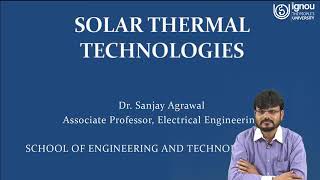 Watch Live Session on Solar Thermal Technologies for OEY-02, Block-1, CETM Students