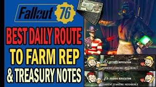 The new end-game in fallout 76 wastelanders is quite grindy so... i
have created a daily route map to farm faction reputation and treasury
notes at same ...