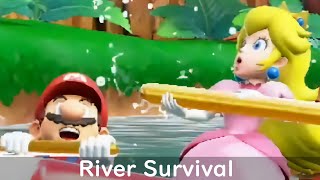 Super Mario Party River Survival Peach with Mario Rosalina and Diddy Kong