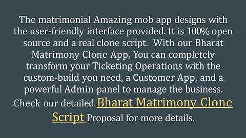Bharat Matrimony Clone, Matrimony Script, Wedding Site Script