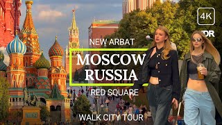 🔥 How live in Russia 2023? Moscow City Walk Tour: New Arbat to Red Square 4K HDR