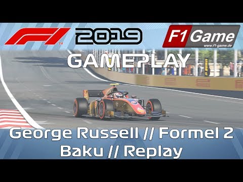 F1 2019 Gameplay // George Russell // Formel 2 // Baku // Replay