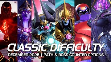 December 2025 Classic Difficulty - Path and Boss Options | Marvel Contest of Champions