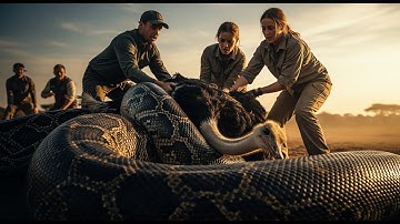 Can Real Life Heroes Save a Helpless Ostrich From a Giant Python Ambush? See The Epic Battle!