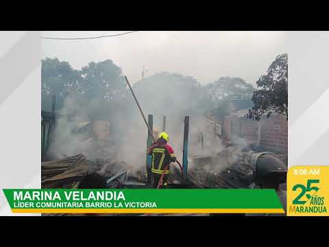 Relato de líder comunitaria tras incendio en barrio La Victoria