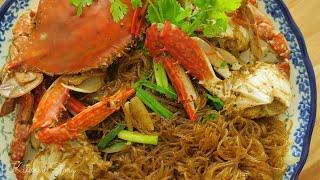 ក្ដាមឆាមីសួ [Crab & Glass noodle Stir Fry ][Kitchen Story]