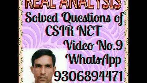 Cardinality based Questions of CSIR NET | Real Analysis || Video-1