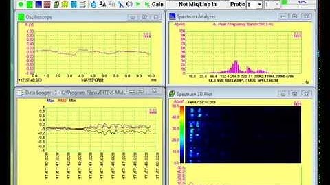 Real time audio spectrum show using Multi-Instrument