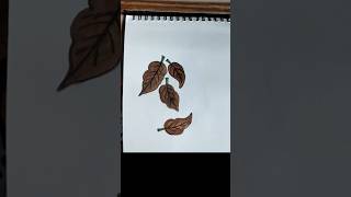 “Autumn Leaves Drawing | Easy Leaf Art for Beginners”#short #shortsfeed