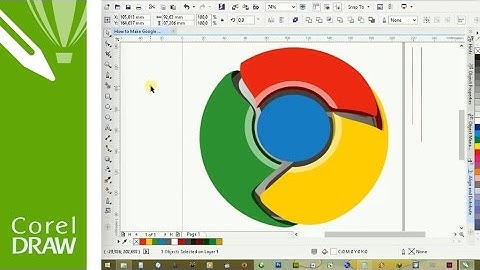 How to Make 3D Google Chrome Logo Step by Step in CorelDRAW part 1