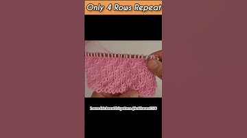 easy 4 rows repeat simple flower pattern #shorts #knittingpattern #knittingtutorials
