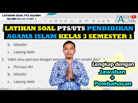 Latihan Soal Uts Pts Pai Kelas 3 Sd Kurikulum 2013 Semester 1 Ganjil Dan Kunci Jawaban Youtube