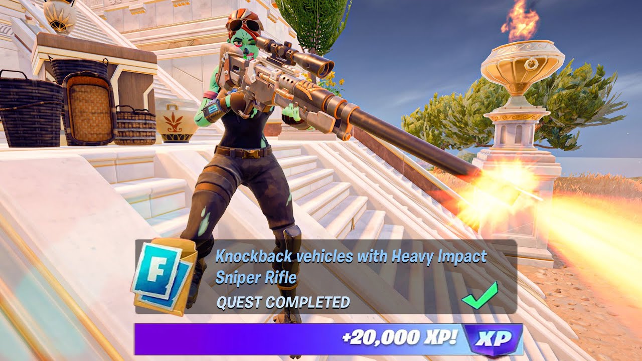Fortnite Knockback vehicles with Heavy Impact Sniper Rifle Location