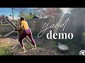 1ST PROJECT!! 🏚 — YARD DEMO for a BACKYARD MAKEOVER