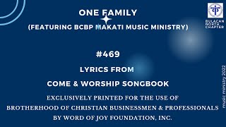 ONE Family (Featuring recorded voices of Makati Music Min - BNC Lyrics BCBP Book 469