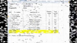 FLD Video Tutorial 1 - Electrical Load Calculation(Hi everyone, FLD video tutorial #1 is to help people to create a simple yet comprehensive and easy-to-understand electrical load calculation table. All you need ..., 2011-11-28T16:02:35.000Z)