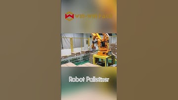 Manipulator palletizing boxes #Manipulator #palletizer #robot #packing #shorts