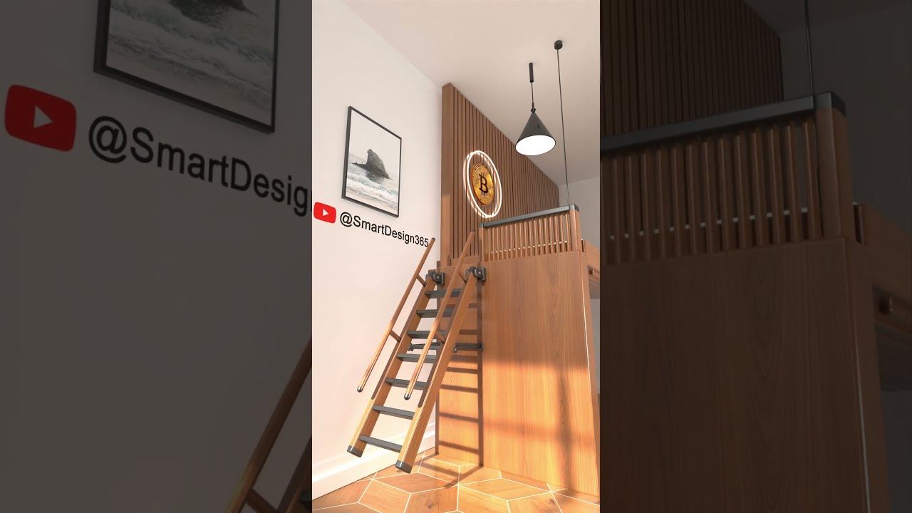 Design Of Solid Wood Folding Stair Furniture Furnituredesign Interiordesign Home