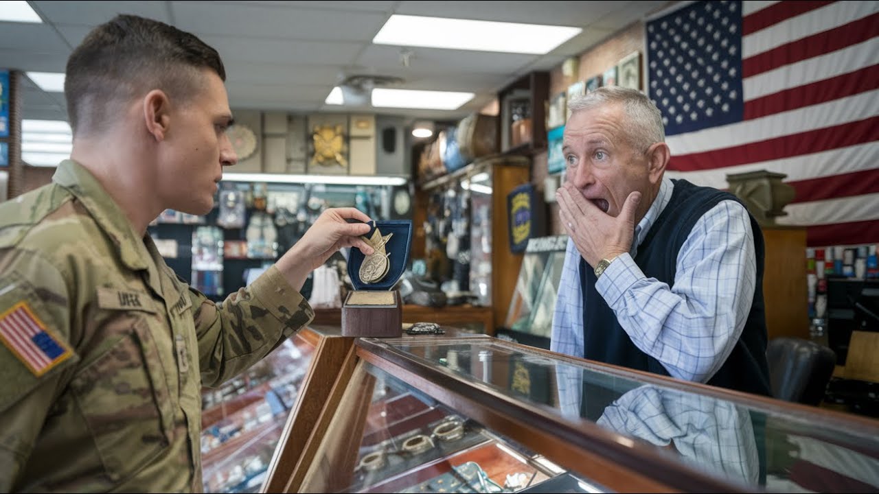 Soldier Walks Into a Pawn Shop with an Old Medal—The Owner’s Reaction Leaves Him in Tears!