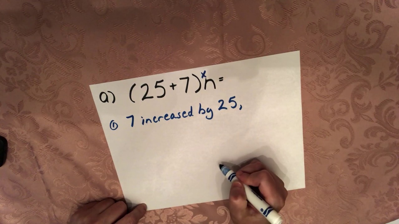 10.2 - Part 3 - Turning Algebraic Equations into Sentences - YouTube