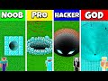 DIAMOND TUNNEL PIT HOUSE BUILD CHALLENGE - Minecraft Battle NOOB vs PRO vs HACKER vs GOD / Animation