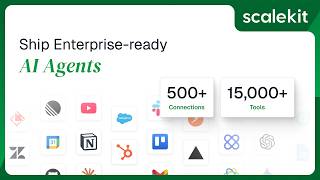 Ship #Enterprise Ready AI #Agents | 500+ Connectors, Agent #Auth, Tool Calling, Audit Log | scalekit
