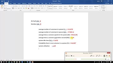 queueing model done by using excel part 3