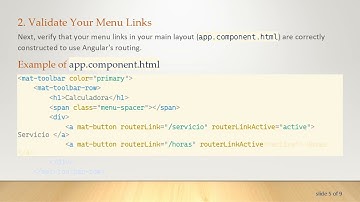 Troubleshooting Angular Menu Routing Issues