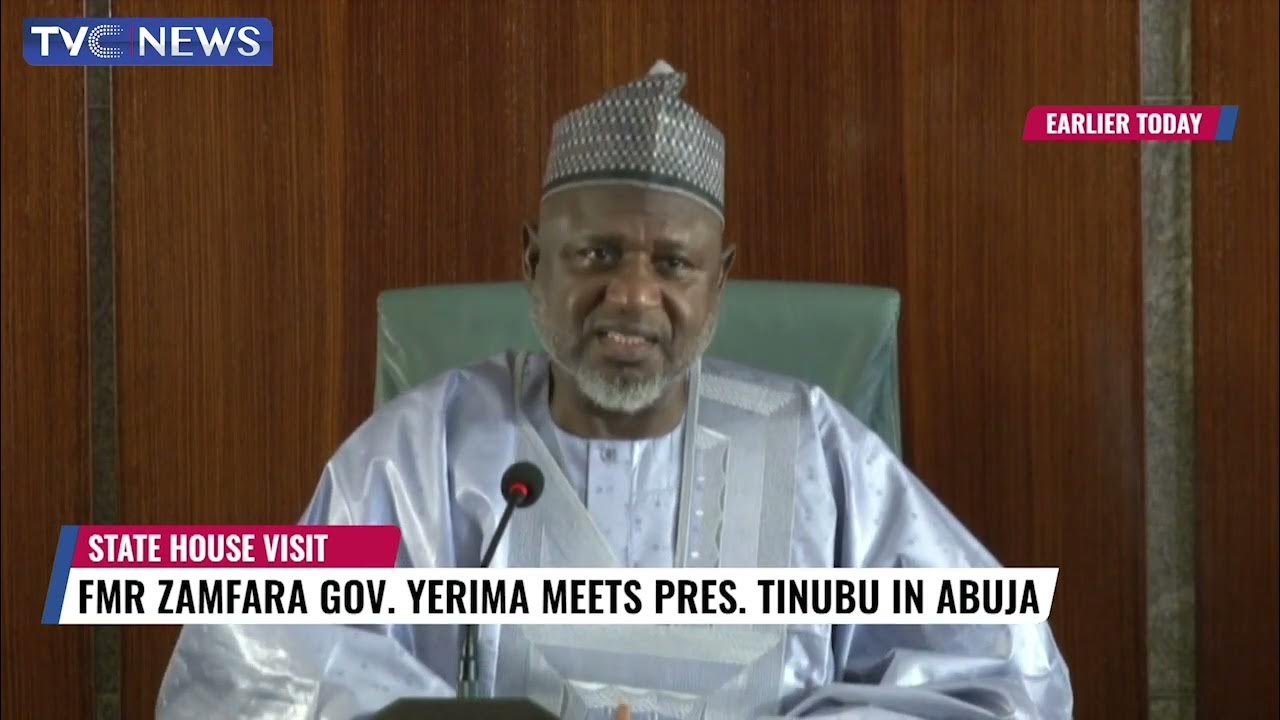 Former Governor Yerima Meets President Tinubu At Presidential Villa