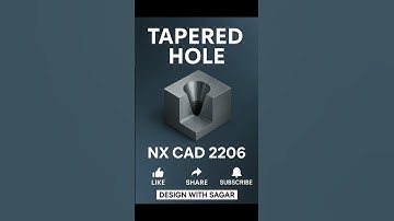 How to Create a Tapered Hole in NX CAD 2206 | Quick Tutorial #designwithsagar #nx2206