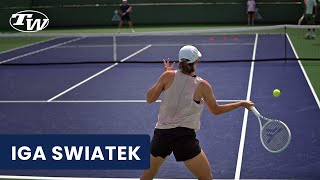 Iga Swiatek Full Practice court level: how the best tennis player in the world trains before a match