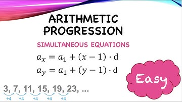 Arithmetic sequences using simultaneous equations