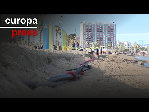 La borrasca Nelson perjudica las playas de Barcelona generando desniveles