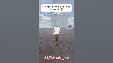 skyscraper to pool gap in skate. 😎 #algorithm #skate #shorts #skating #gaming #skate4